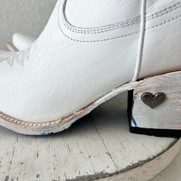 Lane MEGAN MORONEY Smokeshow Womens Cowboy Boots 9 White Western Cowgirl Tall - Picture 6 of 14